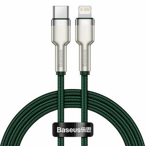 Baseus Cafule USB-C - Lightning kábel PD 20W 2m (CATLJK-B06) - zöld kép