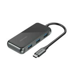 Vention USB-C -> HDMI/VGA/USB3.0/PD (0, 15m Szürke, fém Ötvözet) konverter kép