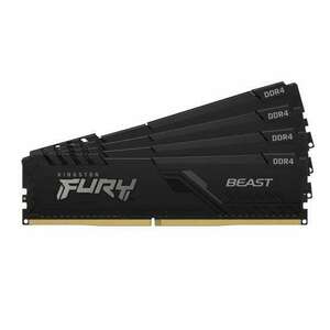 128GB 3200MHz DDR4 RAM Kingston Fury Beast Black CL16 (4x32GB) (KF432C16BBK4/128) kép