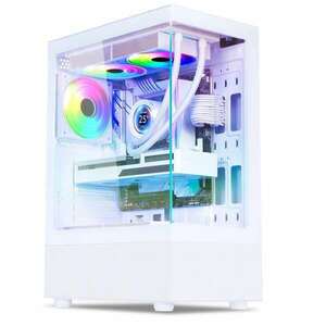 Spirit of Gamer Számítógépház - SPECTRA Arctic (fehér, ablakos, 3x12cm ventilátor, alsó táp, ATX, 1xUSB3.0, 2xUSB2.0) kép