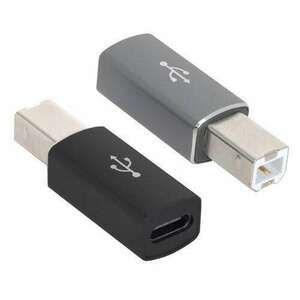 UNIVERZÁLIS USB-B - Type-C anya adapter - 2db, 37mm x 12mm - FEKETE / SZÜRKE kép