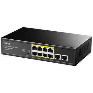 Cudy FS1010P Fast Ethernet (10/100) PoE Fekete switch kép