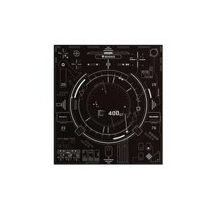 Genesis Tellur 400 Square HUD Gamer szőnyeg - Fekete/Fehér (110x100 cm) kép