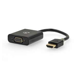 HDMI™ adapter | HDMI™ Csatlakozó | USB Micro-B Aljzat / VGA Aljzat / 3.5 mm Aljzat | Aranyozott | Egyenes | PVC | Antracit | 1 db | Doboz kép