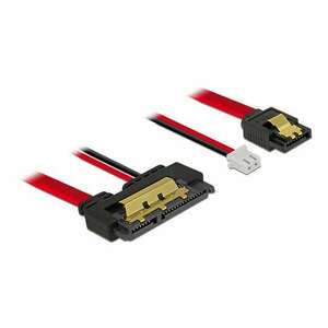 Delock (85242) SATA 6 Gb/s 7pin receptacle+2pin power female>SATA 22pin straight kép