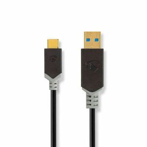 USB kábel | USB 3.2 Gen 1 | USB-A Dugasz | USB-C™ Dugasz | 5 Gbps | Aranyozott | 1.00 m | Kerek | PVC | Antracit | Ablakos Doboz kép