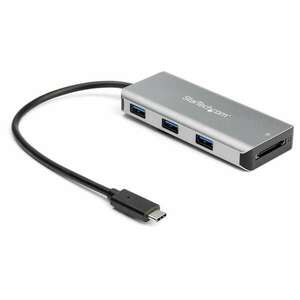 StarTech.com HB31C3ASDMB dokkoló állomás és port replikátor USB 3.2 Gen 2 (3.1 Gen 2) Type-C Fekete, Szürke (HB31C3ASDMB) kép