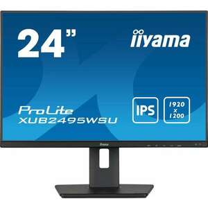 Iiyama ProLite XUB2495WSU-B5 24" 1920x1080 16: 10 60Hz 5ms HDMI VGA DP (E) Fekete IPS monitor kép