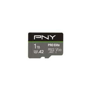 PNY Pro Elite microSDXC 1TB Class 10 UHS-I U3 100MB/s + SD adapter (P-SDU1TBV32100PRO-GE) kép