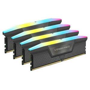 Corsair 128GB / 5600 Vengeance RGB Black (Intel XMP) DDR5 RAM KIT (4x32GB) (CMH128GX5M4B5600C40) kép