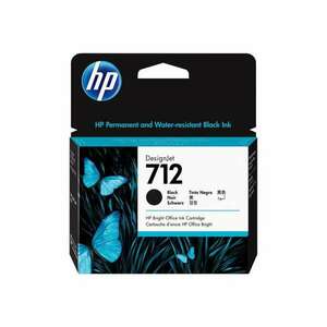 HP 712 - black - original - DesignJet - ink cartridge (3ED71A) kép