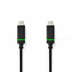 USB kábel | USB 3.2 Gen 1 | USB-C™ Dugasz | USB-C™ Dugasz | 4K@60Hz | 5 Gbps | Nikkelezett | 2.00 m | Kerek | PVC | Fekete | Doboz kép