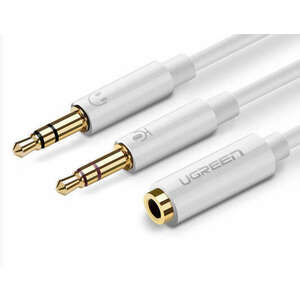 Ugreen 20897 audio kábel 0, 2 M 2 x 3.5mm 3.5mm Fehér kép