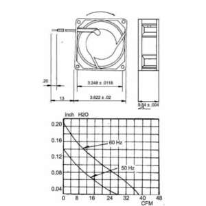 Ventilátor AC 92 x 92 x 25 mm kép