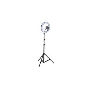 Teno Ring Light kör alakú lámpa, átmérő: 56 cm/22 hüvelyk, 3 fénymód, 10 beállítási fokozat, távirányító és 210 cm-es állvány, hármas telefontartó, univerzális kompatibilitás, fehér kép