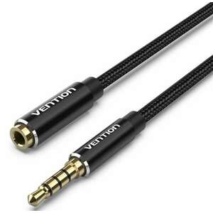 Vention 3.5mm jack/M -> 3.5mm/F , (hosszabbító, audio, fekete), 10m, kábel kép