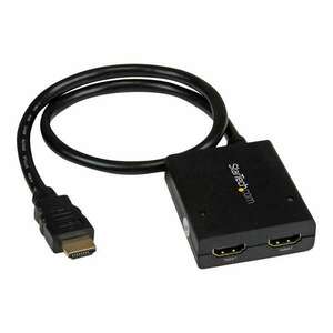 StarTech.com HDMI Cable Splitter - 2 Port - 4K 30Hz - Powered - HDMI Audio / Video Splitter - 1 in 2 Out - HDMI 1.4 - video/audio splitter - 2 ports (ST122HD4KU) kép