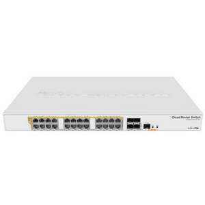 Mikrotik CRS328-24P-4S+RM Cloud Router Switch 24x1000Mbps (POE) + 4x10Gbit SFP+, Fémházas, Rackes - CRS328-24P-4S+RM kép