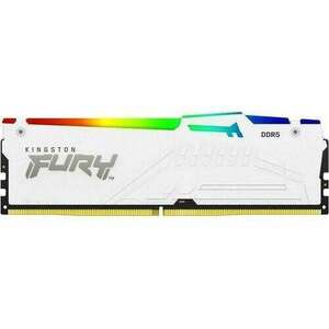 32GB 6000MHz DDR5 RAM Kingston Fury Beast White RGB CL36 (KF560C36BWEA-32) (KF560C36BWEA-32) kép