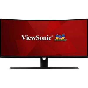 ViewSonic Monitor 34" - VX3418-2KPC (VA, 21: 9, 3440x1440, 1ms, 300cd/m2, 144Hz, HDMI, DP, VESA, SPK, fekete, ívelt) kép