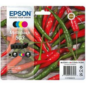 Epson 503 tintapatron 4 dB Eredeti Standard teljesítmény Fekete, Cián, Magenta, Sárga (C13T09Q64010) kép