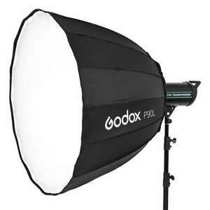 GODOX P90L Softbox Hatszögletű Ernyő Reflektor - Fekete (90cm) (6952344211755) kép