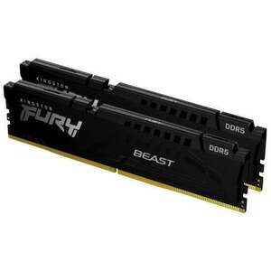 64GB 6000MHz DDR5 RAM Kingston Fury Beast Black CL40 (2x32GB) (KF560C40BBK2-64) (KF560C40BBK2-64) kép