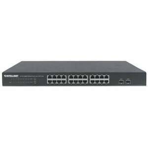 Intellinet 561044 Unmanaged L2 Gigabit Ethernet (10/100/1000) 1U Fekete switch kép