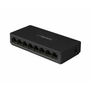 Esperanza ENS104, Nova, 8 portos, Gigabit Ethernet, 10/100/1000 Mbps, Fekete, Switch kép