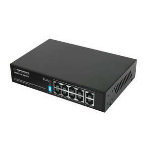 Esperanza ENS108, Matrix, 8xPOE 2xUplink, Ethernet, 10/100/1000 Mbps, Fekete, Switch kép