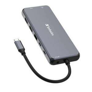 VERBATIM USB elosztó-HUB, USB-C PD/2xHDMI/VGA/LAN/3xUSB/USB-C/2xUSB 2.0/SD/mSD/3, 5jack VERBATIM kép