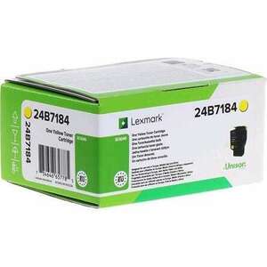 Lexmark 24B7184 festékkazetta 1 db Eredeti Sárga kép