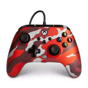 PowerA Enhanced Wired, Xbox Series X|S, Xbox One, PC, Red Camo, Vezetékes kontroller kép