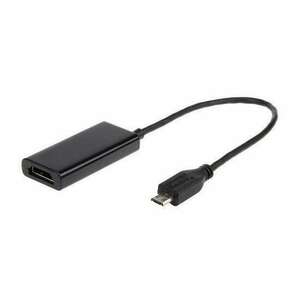 Gembird adapter MHL-> HDMI(F)+MICRO USB(BF)(11pin)smartfon to TV HD+power supply kép