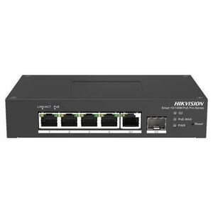 Switch Smart vezérelhető 4 porturi, 1 port gigabites SFP, 1 port gigabites RJ45 - HIKVISION DS-3T1306P-SI-HS kép