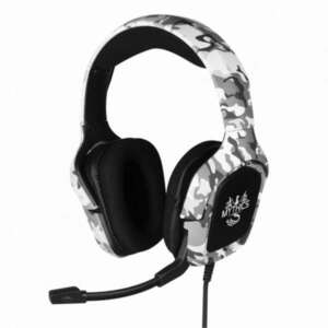 KONIX - MYTHICS Ares Camo Fejhallgató Vezetékes Gaming Stereo Mikrofon, Fehérterepmintás kép