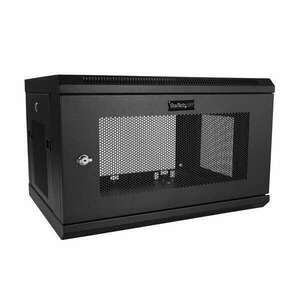 Startech.com 6U 14.8" fali rack szekrény fekete (RK616WALM) (RK616WALM) kép