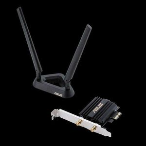 Asus PCE-AX58BT AX3000 Dual Band PCI-E WiFi 6 (802.11ax) Adapter with 2 external antennas kép