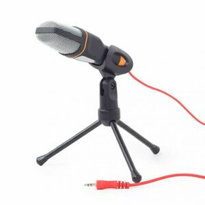 Gembird MIC-D-03 Desktop microphone with a tripod Black kép