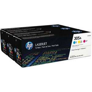 HP CF370AM Tri-Pack C/Y/M toner (305A) (CF370AM) kép