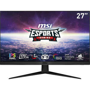 MSI OPTIX G2712DE 27" FULL HD GAMING MONITOR - 1920X1080, 170 HZ, 1 MS, IPS PANEL, AMD FREESYNC PREMIUM, FEKETE kép