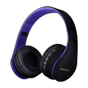 PowerLocus P1 wireless headphones (black and purple) kép