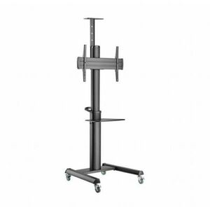 Gembird TVS-70T-02 Aluminum TV floor stand with caster wheels 37"-70" Black kép