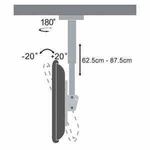 SBOX CPLB-28S mennyezeti fali konzol, dönthető, forgatható, 23"-42", 200x200, max 30 kg kép