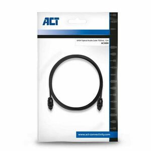 ACT SPDIF Toslink M/M Optical cabel 1, 2m Black kép