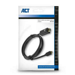 ACT AC7315 USB-C to HDMI connection cable 2m Black kép