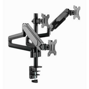 Gembird MA-DA3-01 Desk mounted adjustable mounting arm for 3 monitors full-motion 17"-27" fekete kép