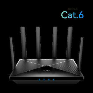 CUDY LT700 kétsávos AC1200 WIFI Dual nanoSIM 4G LTE CAT6 fekete router kép