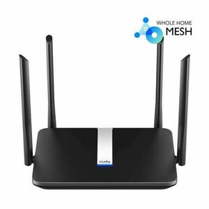 CUDY X6 AX1800 gigabit WIFI 6 MESH fekete router kép