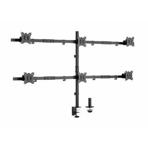 EQuip 17"-32" Articulating 6 Monitor Desk Mount Bracket Black kép